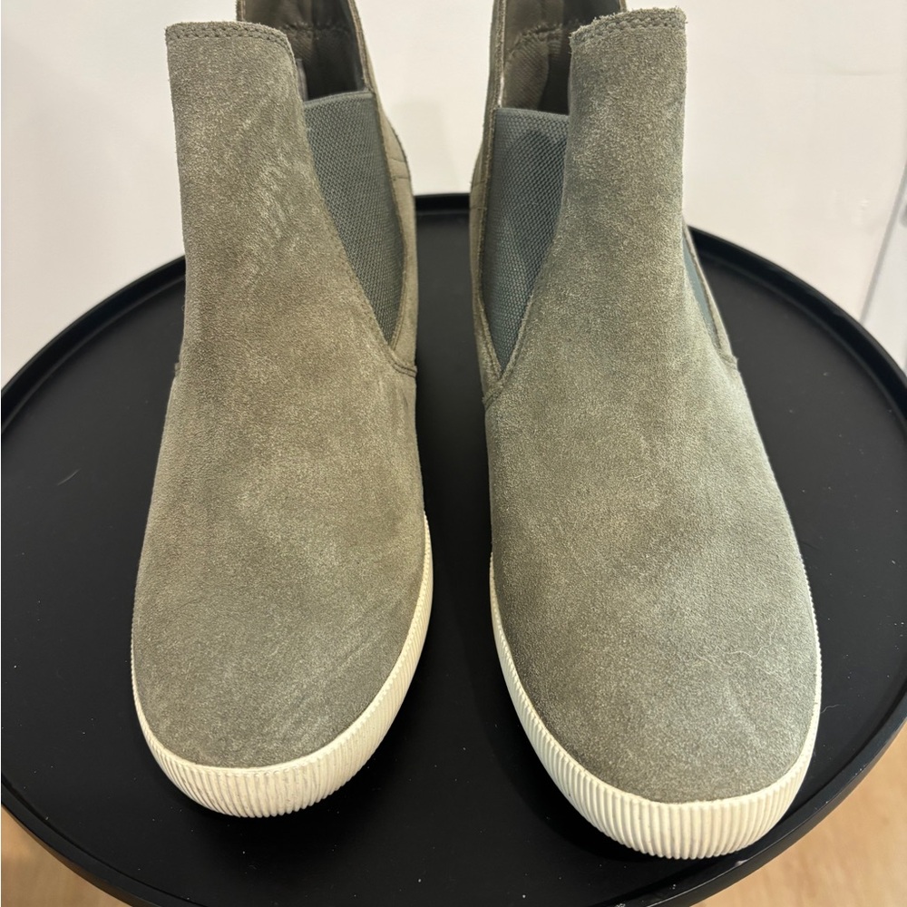 Sorel Out N About Suede Slip-On Wedge Shoes